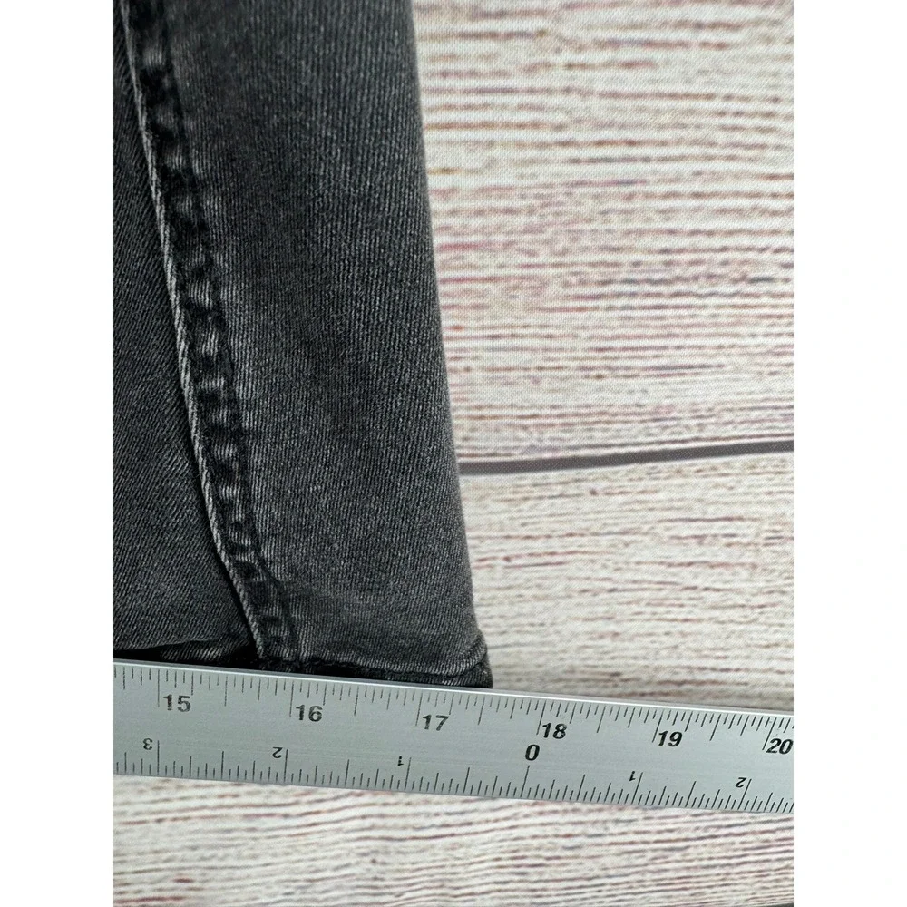 Free People Flare Jeans Women 29 Black Side Zip High Rise Bell Bottom OB988501